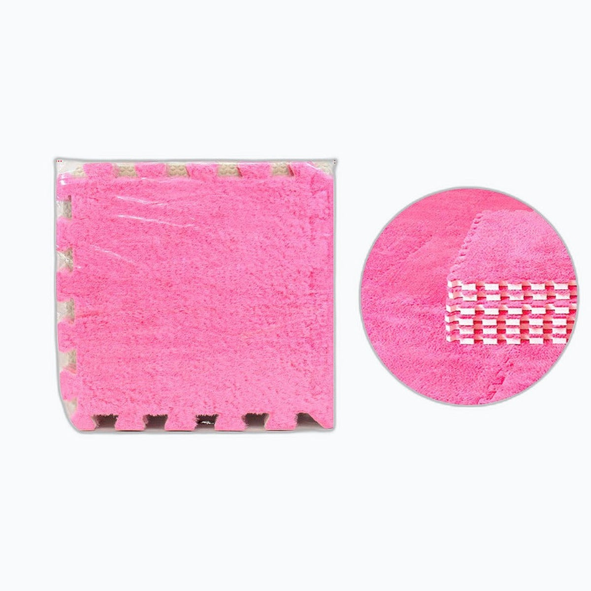 Tapete de Felpa Modular para Bebés - Set x10 Piezas (Rosado) - foto 8 de 12