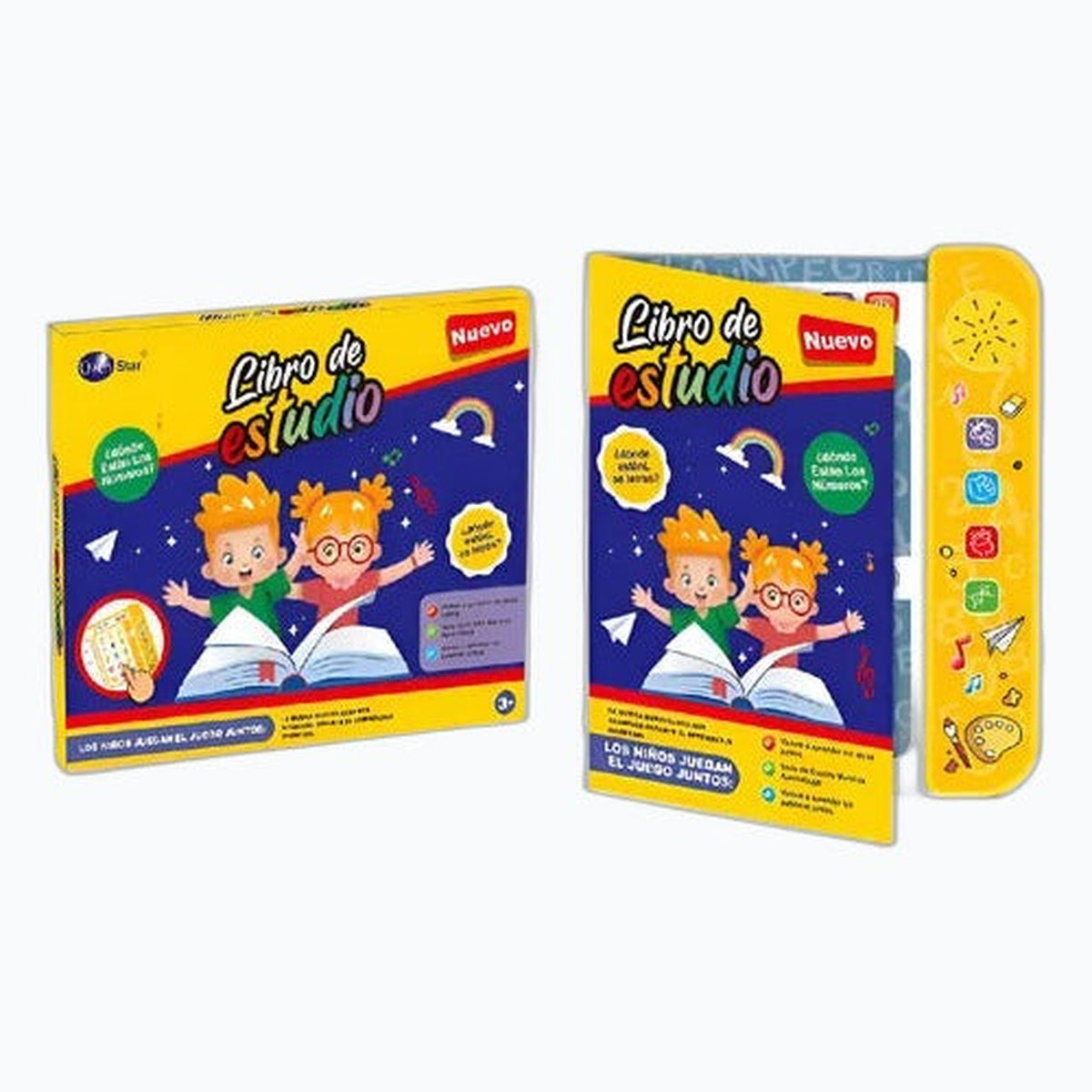 Kit Didáctico 2 en 1: Libro Interactivo con Sonido + Torre de Aros de Madera - foto 2 de 4