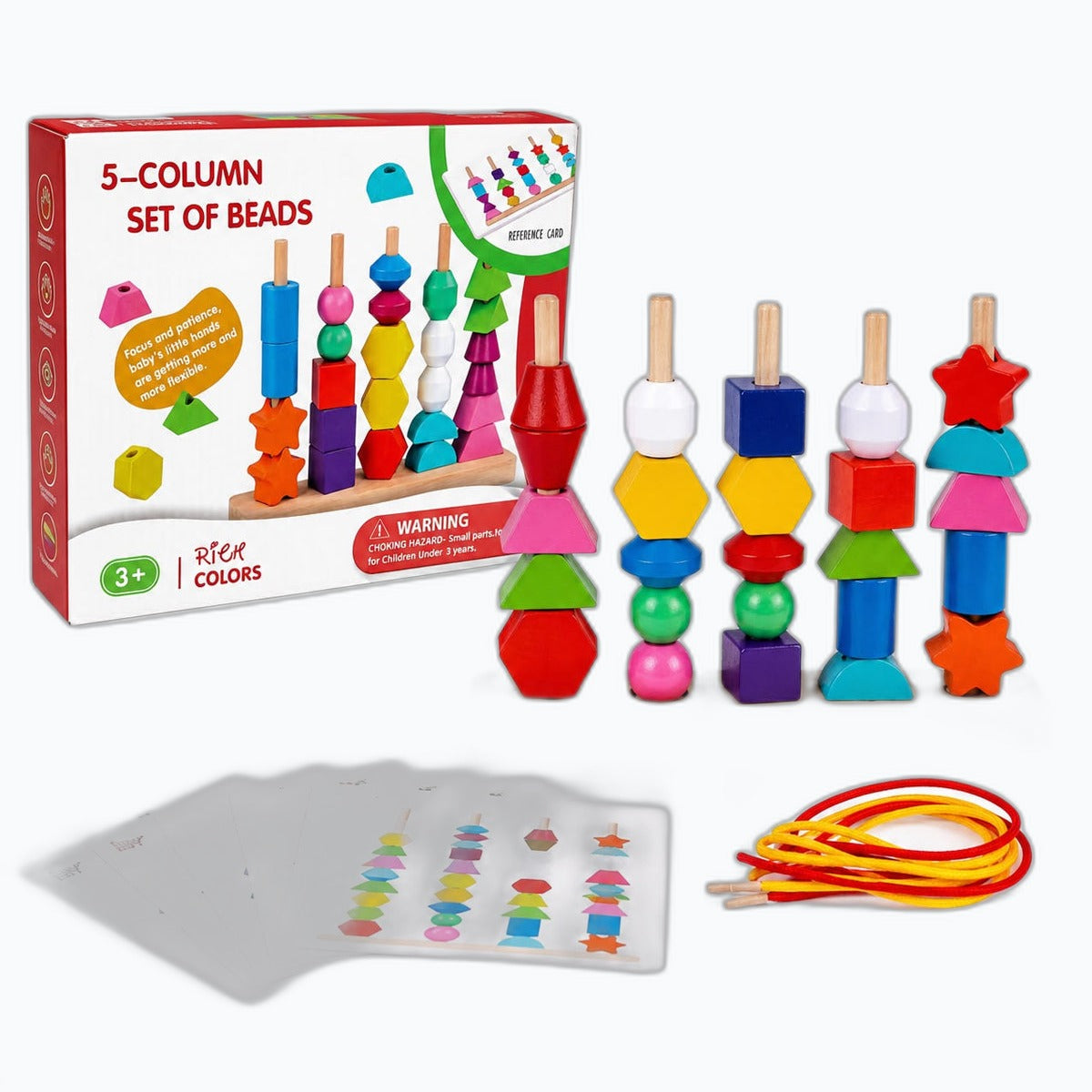 Juego Didáctico Apilable y Enhebrado para Niños - foto 2 de 4