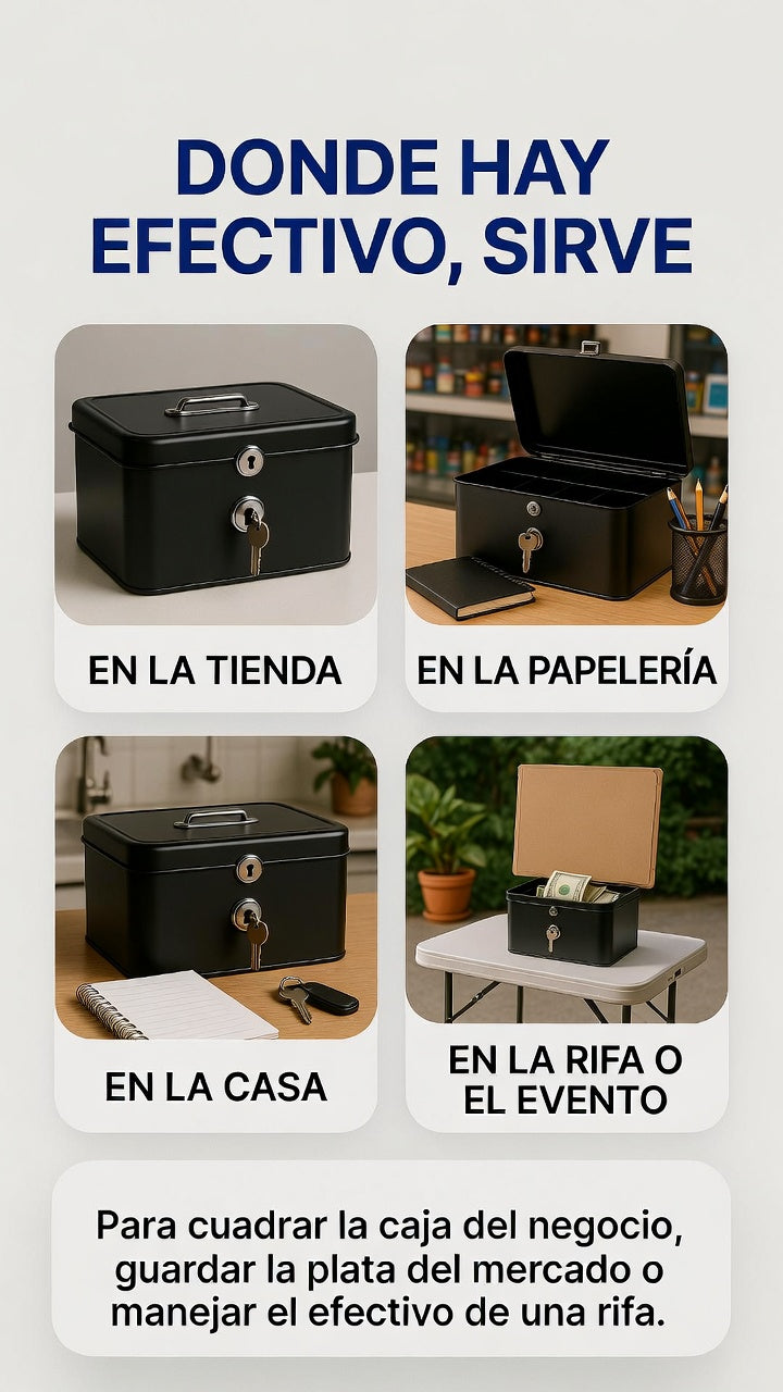 Dónde sirve la caja de dinero metálica: en la tienda, en la papelería, en la casa y en una rifa o evento