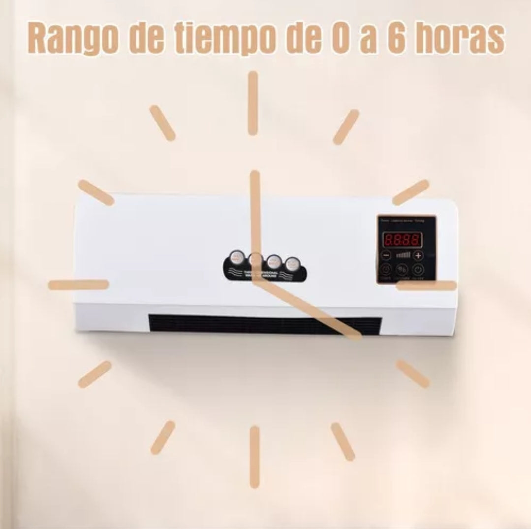 Contenido de la caja del calefactor de pared 2 en 1: equipo, control remoto y manual
