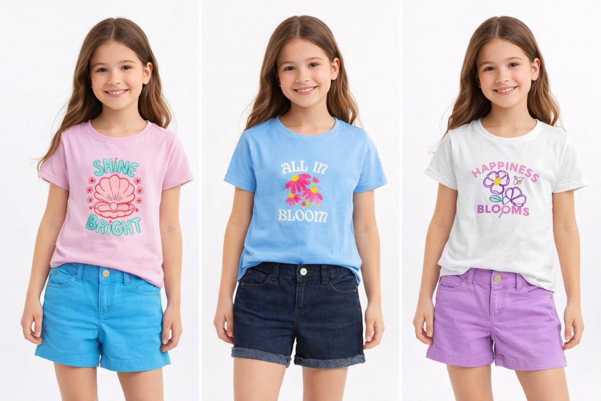 conjunto para niña blusa en algodón y short en dril - foto 2 de 4, detalle de la blusa en algodón