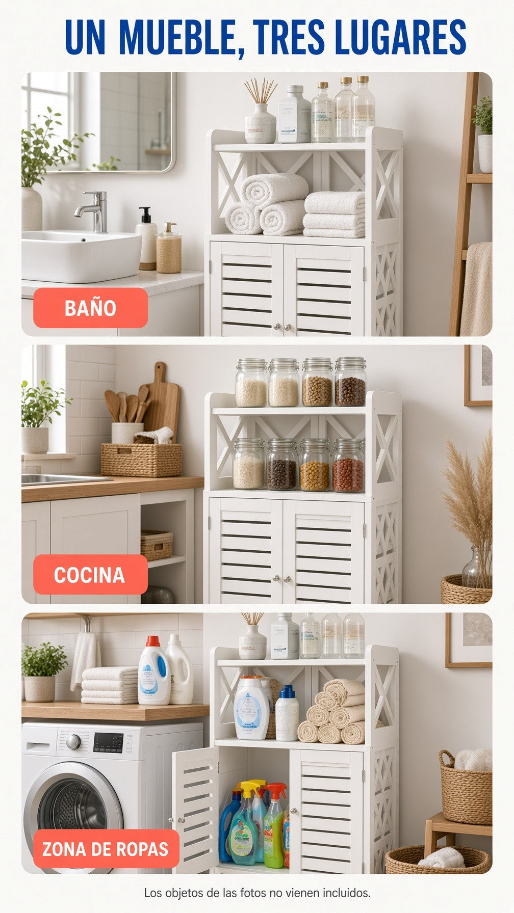 El organizador gabinete en el baño, la cocina y la zona de ropas
