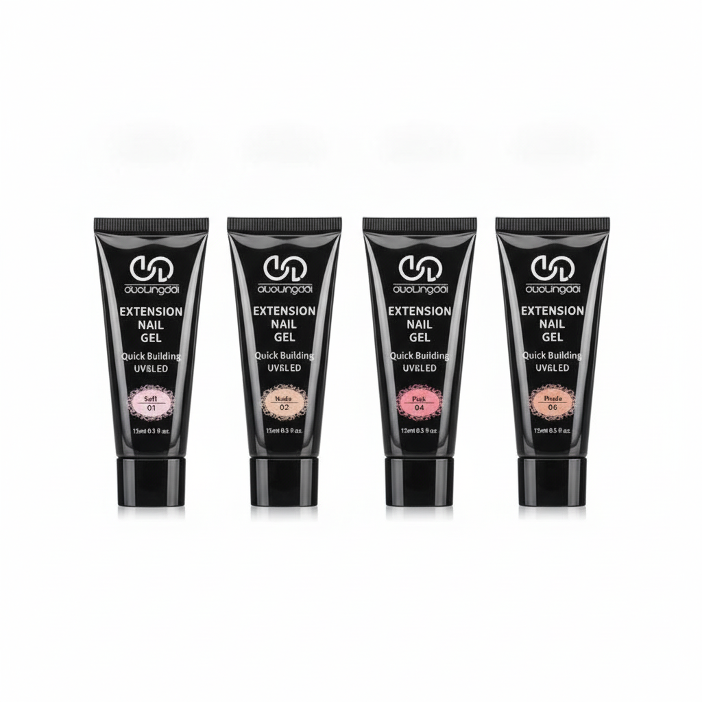 kit profesional de uñas polygel con lámpara uv led - foto 4 de 5, los 4 tonos de gel