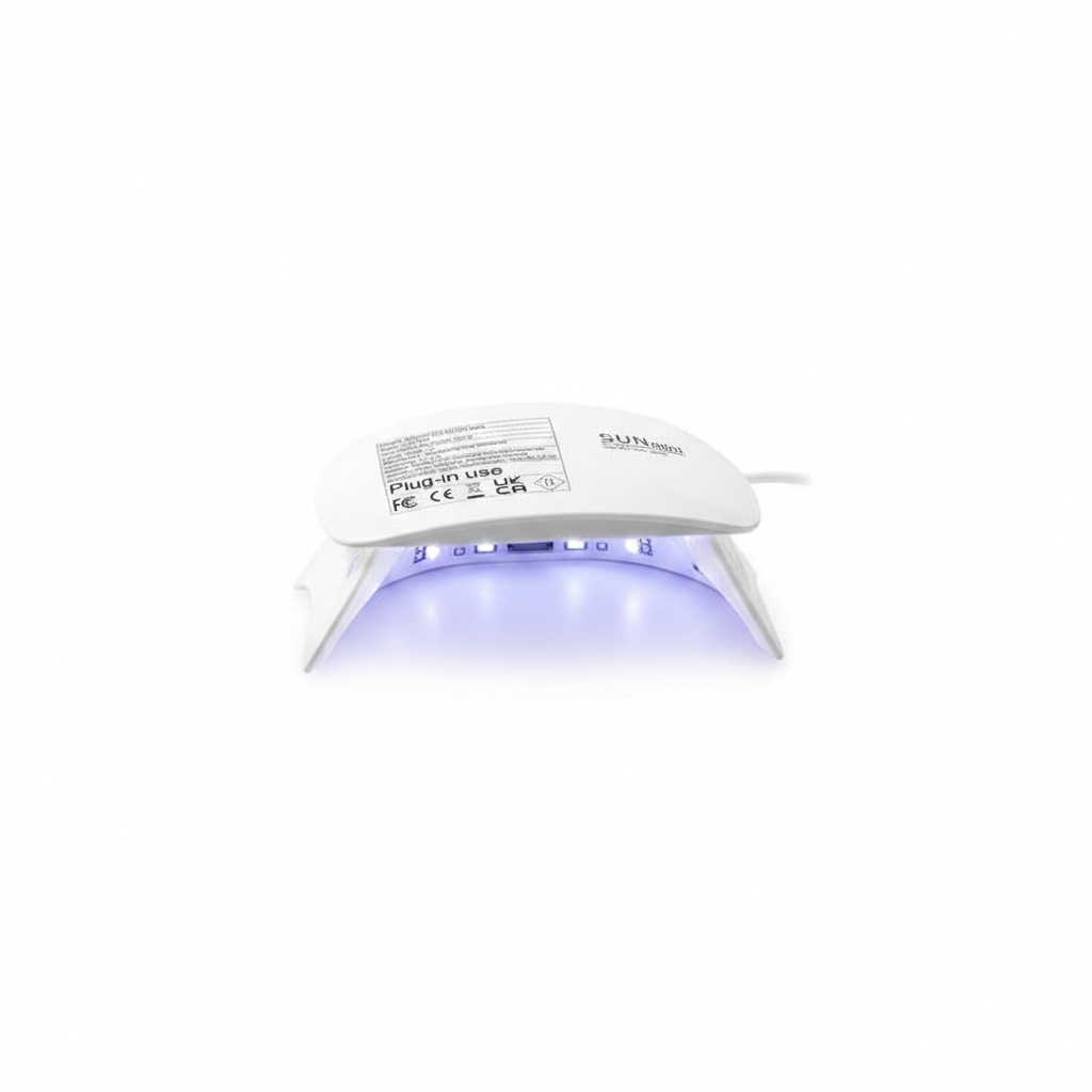 kit profesional de uñas polygel con lámpara uv led - foto 5 de 5, lámpara uv led encendida