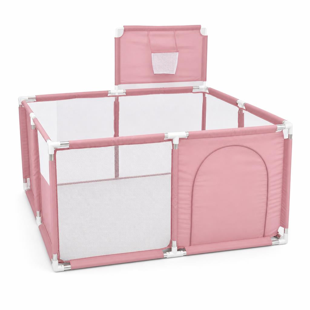 Corral infantil cuadrado Play Ground en color rosado